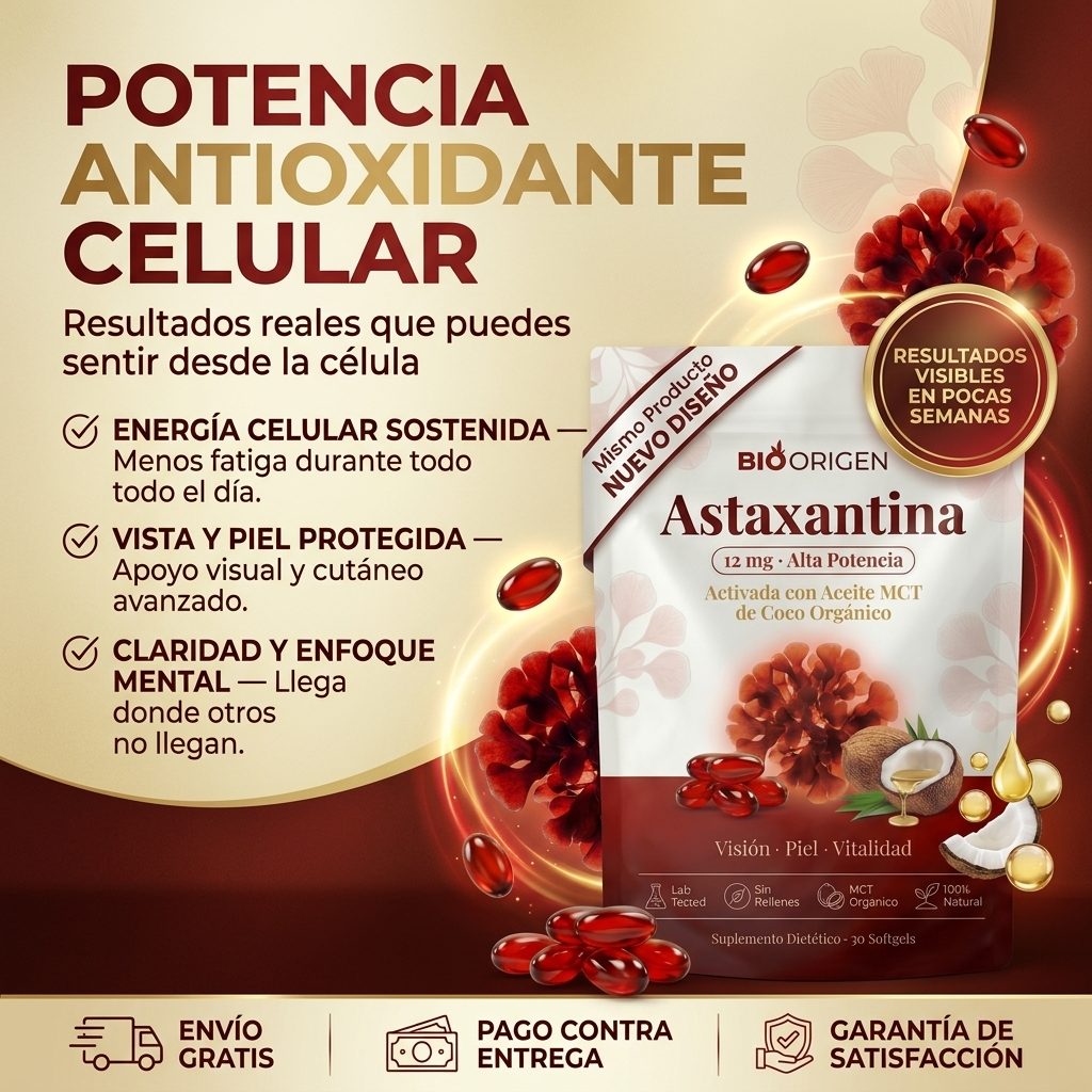 Astaxantina Biorigen 12mg — Antioxidante Premium