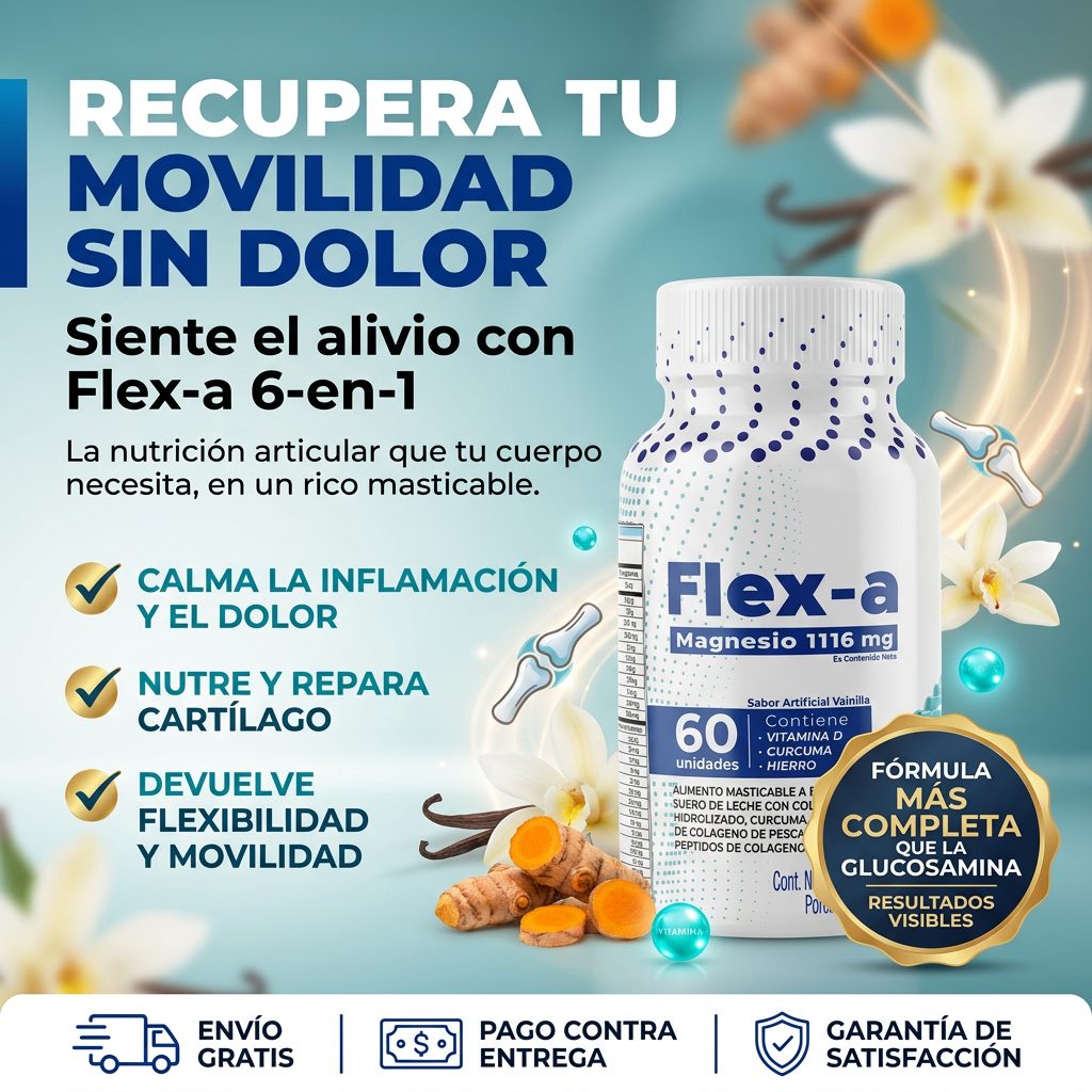 Flex-a Fórmula Articular 6 en 1 Colágeno + Magnesio 60 Masticables