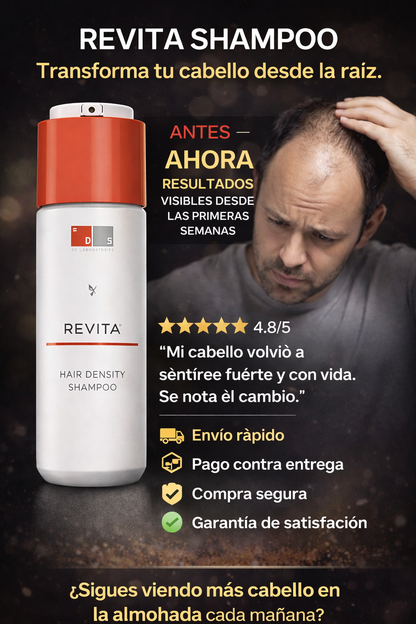 Revita™: Shampoo estimulante que fortalece la raíz y mejora la densidad capilar con volumen natural.