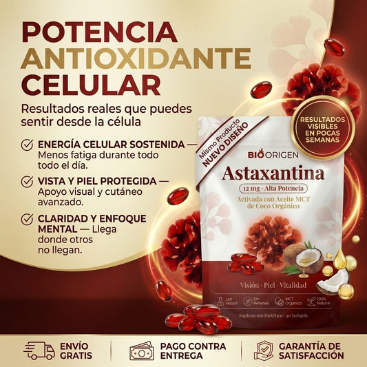 Astaxantina Biorigen 12mg — Antioxidante Premium